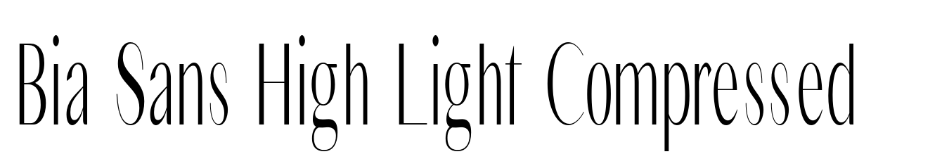 Bia Sans High Light Compressed